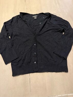 Halogen Black Women's Button-Up Knit Cardigan small